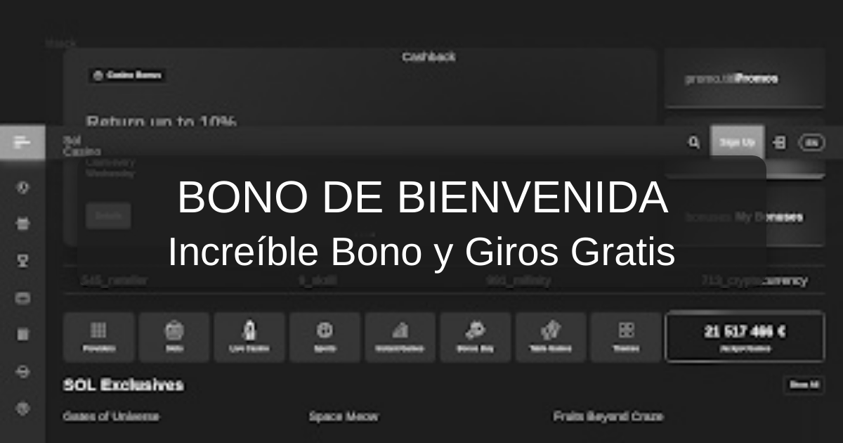 SOL Casino - Grandes Bonos y Diversión Asegurada